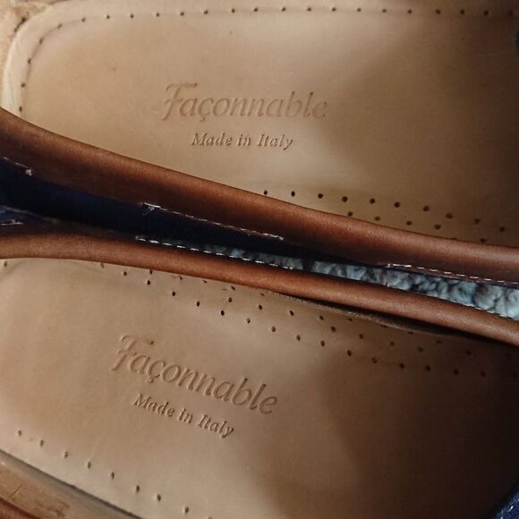 Faconnable leather moccasins in navy blue size 36.5 - Picture 12 of 15